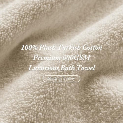 Madison Park 100% Turkish Cotton 600 GSM Bath Towel Set, 6 Piece, Sand