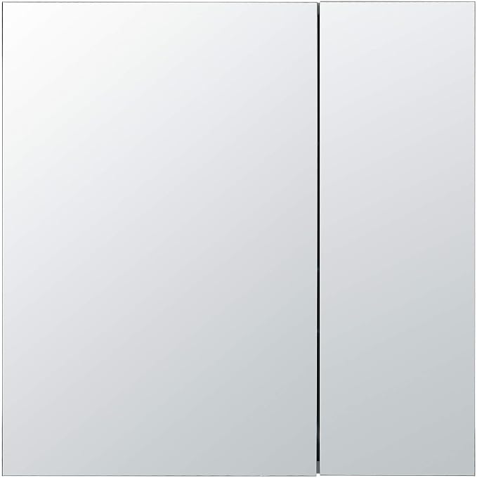 Bathroom Medicine Cabinet, Aluminum, Recessed/Surface Mount, 30" x 30", Right/Left Hinged, Mirrored Interior