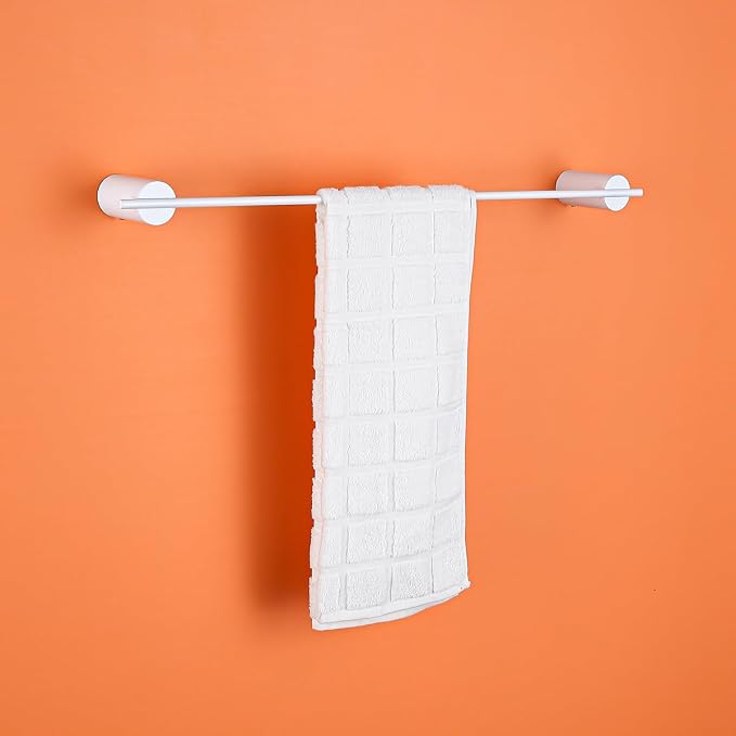 RANDOM Matte White Bathroom Hardware Set 4 Pieces Stainless Steel White Towel Bar Set Includ 18 inch Hand Towel Holder Toilet Paper Holder and 2 Towel Hooks Wall Mounted Bathroom Accessories Kit