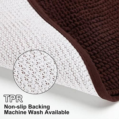 Urvoix Bathroom Rugs Set - 3 Pieces Ultra Soft Non-Slip Bath Mats Set