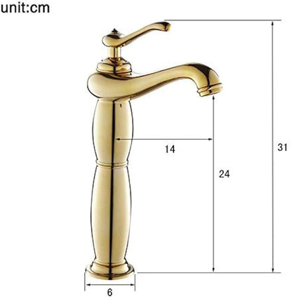 Faucet High Faucet Brass Chrome Bathroom Rose Gold Faucets Mixer Taps Faucet