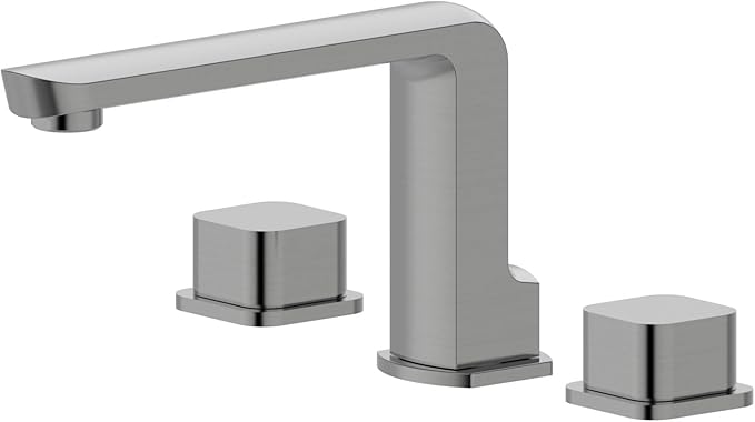 Bath Royale Classic 8" Pasha Lav Widespread Bathroom Sink Faucet with Brass Spout, Brushed Nickel