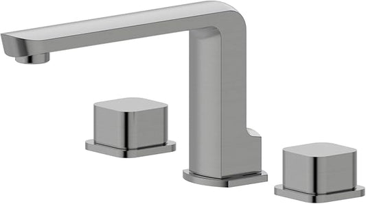 Bath Royale Classic 8" Pasha Lav Widespread Bathroom Sink Faucet with Brass Spout, Brushed Nickel
