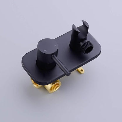 TRUSTMI Toilet Concealed Hot and Cold Bidet Spray Set 2 Function Hand Held Sprayer Shattaf Bathroom Attachment,Black
