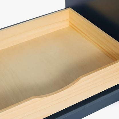 ARIEL Taylor 72-inch Bathroom Vanity with Sink,Solid Wood, 1.5-inch Italian Carrara Marble Countertop, Double Rectangular Porcelain Sink, 4 Soft Closing Doors, 6 Dovetail Drawers, Midnight Blue