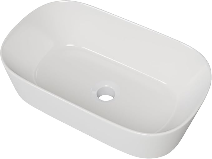 Gerber Cymira 23 in. Oval Vessel Bathroom Sink, Above-Counter Glazed White Fireclay Ceramic Vanity Sink, Modern Transitional Basin Sink Bowl, G0013777