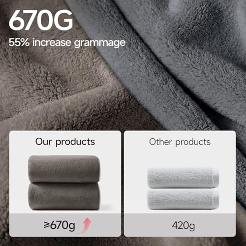 REDKISS Pack of 6 Towel Set - 2 Extra Large Bath, 2 Hand, 2 Washcloths, Ultra Soft & Highly Absorbent, Quicker to Dry, Brown Towels for Bathroom, Spa, Hotel, Gym