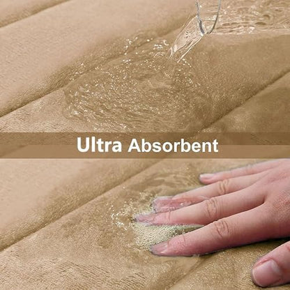 Buganda Memory Foam U-Shaped Toilet Rugs 20 x 20, Absorbent Bathroom mat