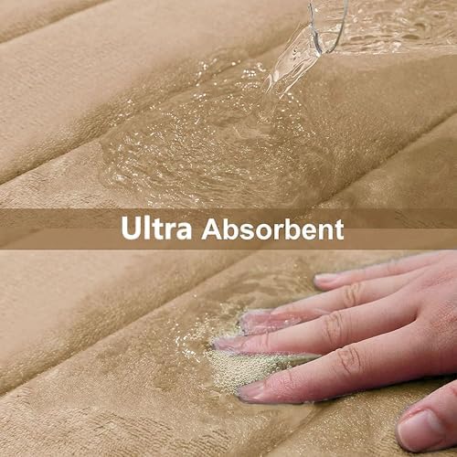 Buganda Memory Foam Bath Mat 24 x 16, Ultra Soft Absorbent Bathroom Rugs