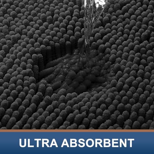 Smiry Bathroom Rugs 70X24, Luxury Chenille Extra Soft Absorbent Bath Mat
