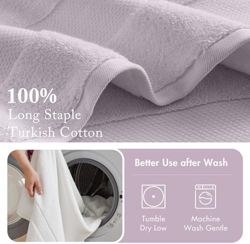 Madison Park 100% Turkish Cotton 600 GSM Bath Towel Set, 6 Piece, Lavender