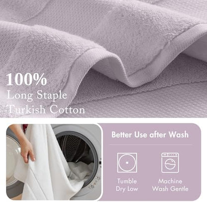 Madison Park 100% Turkish Cotton 600 GSM Bath Towel Set, 6 Piece, Lavender