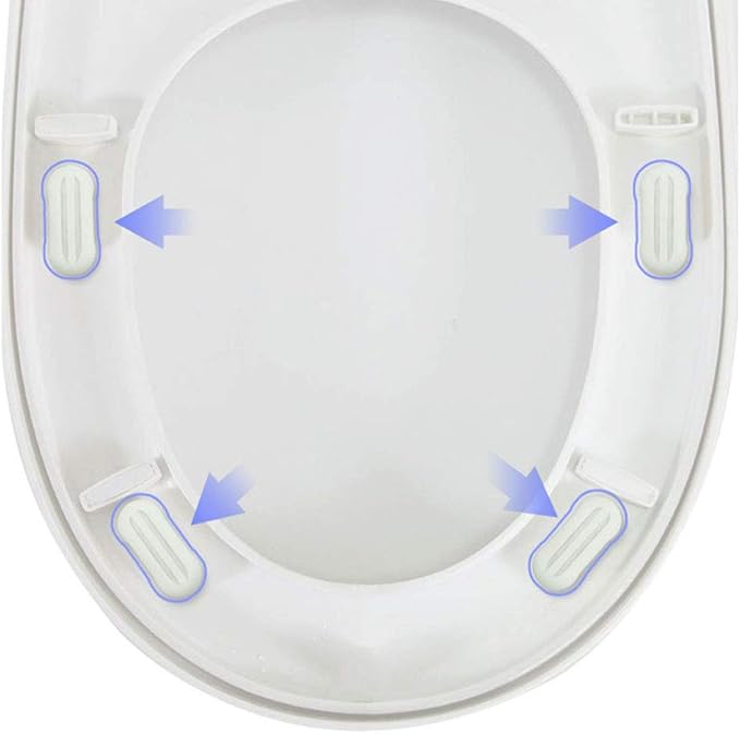 FOOFOO Bidet Toilet Seat Bumper for Bidet Attachment with Strong Adhesive White 4PACK