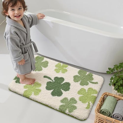 LUMI Bathroom Rug 20x32, Soft Absorbent Microfiber Bath Mat, Non Slip