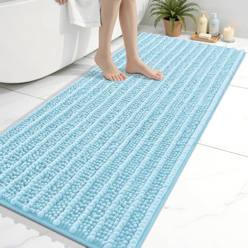 Arotive Bathroom Rugs Mat 54x24, Soft Absorbent Chenille Shaggy Bath Mat