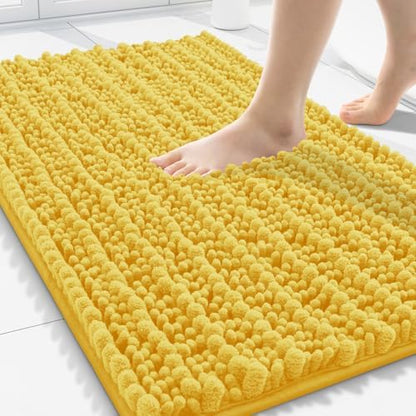 Smiry Bathroom Rugs 30X20, Extra Soft Rubber Backing Chenille Bath Mats