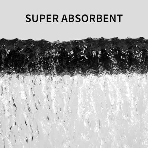 6 Piece Bath Towel Set, 40"x80" Oversized Bath Sheets, Black