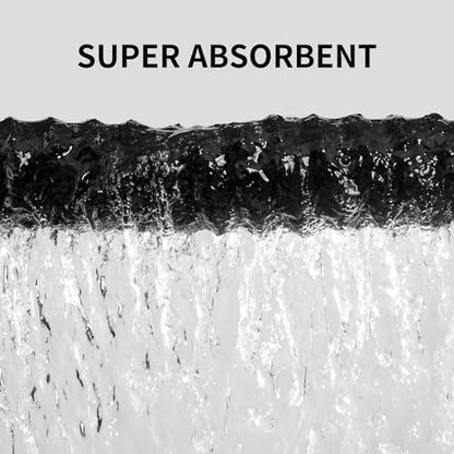 6 Piece Bath Towel Set, 40"x80" Oversized Bath Sheets, Black