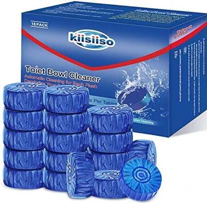 KIISIISO Toilet Bowl Cleaner Tablets,18 Pack, Auto Cleaning, Long-Lasting