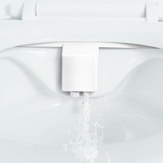 VEVOR Bidet Attachment for Toilet, Self-Cleaning Bidet Toilet Seat Attachment - Dual Retractable Nozzles, Adjustable Water Pressure, Easily Installed Cold Water Sprayer for Rear Feminine Wash, White