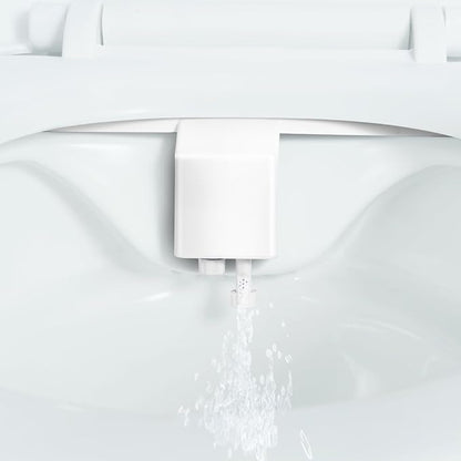 VEVOR Bidet Attachment for Toilet, Self-Cleaning Bidet Toilet Seat Attachment - Dual Retractable Nozzles, Adjustable Water Pressure, Easily Installed Cold Water Sprayer for Rear Feminine Wash, White