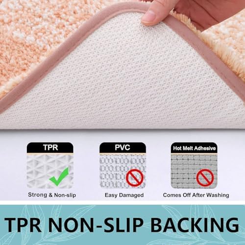 Arotive Microfiber Bathroom Rugs, Shaggy Soft Absorbent Bath Rug, 70x24