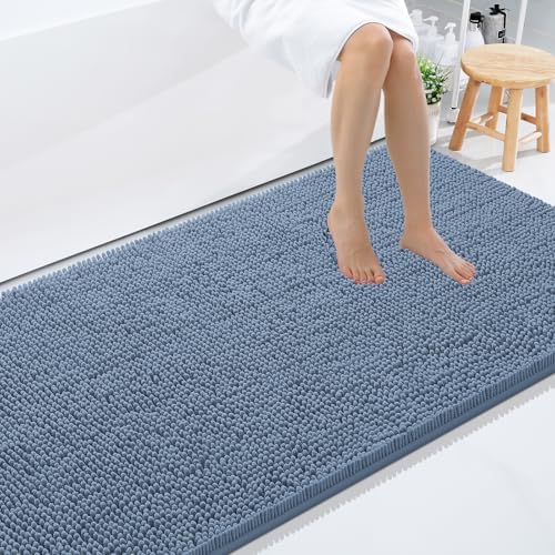 Smiry Bathroom Rugs 120X24, Luxury Chenille Extra Soft Absorbent Bath Mat