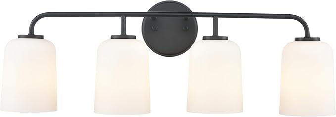 ML Lighting 214104-MB Laphia 28" Wide 4-Light Vanity - Matte Black