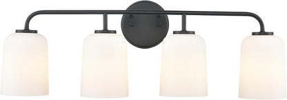 ML Lighting 214104-MB Laphia 28" Wide 4-Light Vanity - Matte Black