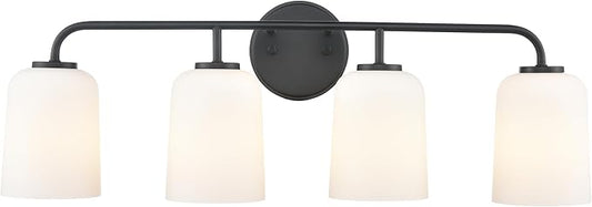 ML Lighting 214104-MB Laphia 28" Wide 4-Light Vanity - Matte Black