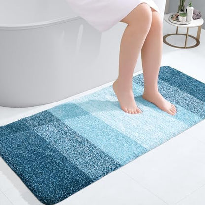 OLANLY Bathroom Runner Rug 47x20, Extra Soft Absorbent Microfiber Bath Rugs