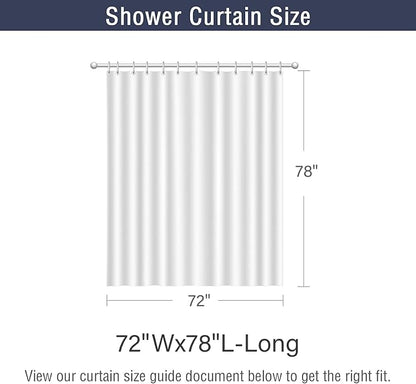 Black Eucalyptus Leaf Shower Curtain, Black Botanical Watercolor Plants Bathroom Curtain Bathtub Home Decor Waterproof Fabric Machine Washable with 12 PCS Hooks,72" Wx78 L