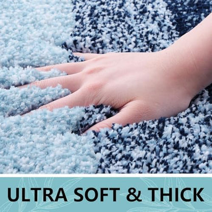 Arotive Microfiber Bathroom Rugs, Shaggy Soft Absorbent Bath Rug, 40x24