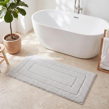 GRANNY SAYS Gray Bathroom Runner Rug 24" x 48", Soft Microfiber Bath Mat
