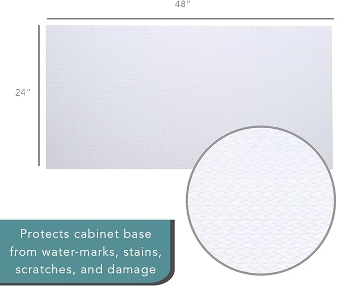 Con-Tact Waterproof Protective Liner for Under Kitchen Sink, Bathroom, Laundry Room Non-Adhesive Undersink and Vanity Mat, 24" x 48", Clear
