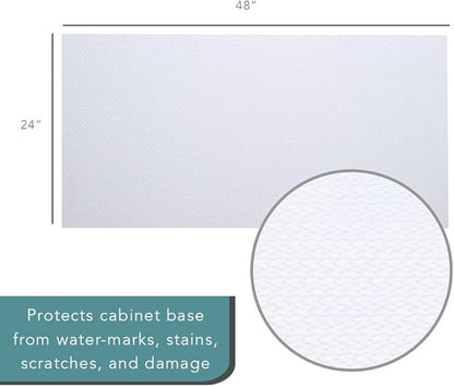 Con-Tact Waterproof Protective Liner for Under Kitchen Sink, Bathroom, Laundry Room Non-Adhesive Undersink and Vanity Mat, 24" x 48", Clear