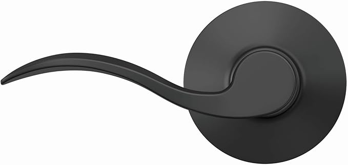 Schlage F10 ACC 622 Accent Door Lever, Hall & Closet Passage Lock, Matte Black