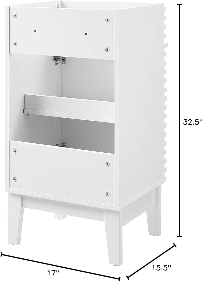 Modway Render 18" Bathroom Vanity in White - Sink Basin Not Included