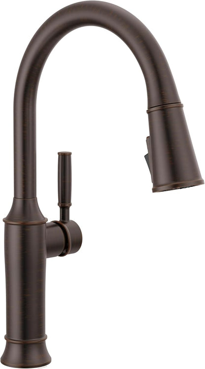 Delta Renaldi Kitchen Faucet with Pull Down Sprayer, Oil Rubbed Bronze Kitchen Sink Faucet, Delta ProClean Kitchen Faucet, Pull Down Kitchen Faucet, Venetian Bronze 9184-RB-DST