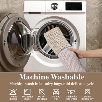 RESARE Waffle Bath Mat for Bathroom, Non Slip Bathroom Rugs 20"x32" Brown
