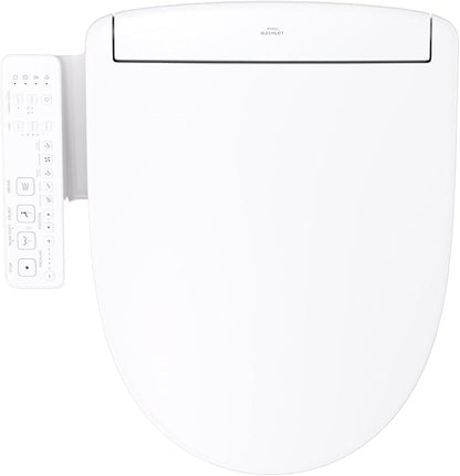 TOTO® WASHLET® S2 Electronic Bidet Toilet Seat with Instantaneous Water Heating, PREMIST and EWATER+ Wand Cleaning, Round, Cotton White - SW3345#01