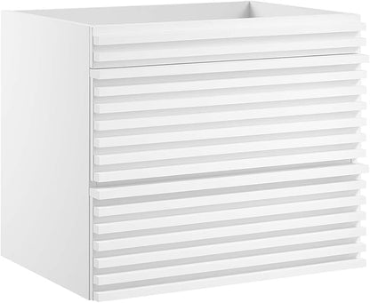 Modway Render 24" Wall-Mount Bathroom Vanity Cabinet in White - Sink Basin Not Included