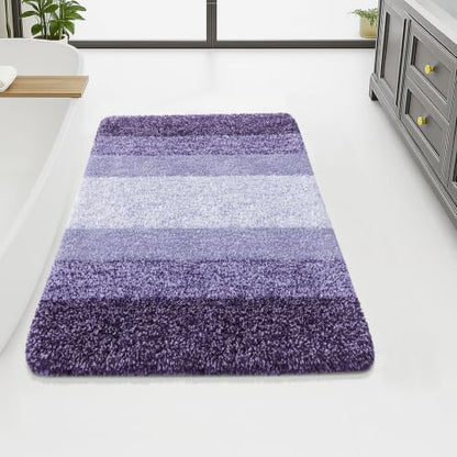 Arotive Microfiber Bathroom Rugs, Shaggy Soft Absorbent Bath Rug, 60x40