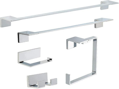 Delta Vero (1-Pack) Toilet Paper Holder Polished Chrome Tissue Roll Holder for Bathroom Organization and Storage Single Post Toilet Tissue Holder Wall Bathroom Accessories 77750