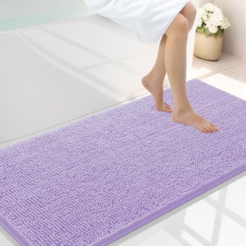 Smiry Bathroom Rugs 44X24, Luxury Chenille Extra Soft Absorbent Bath Mat