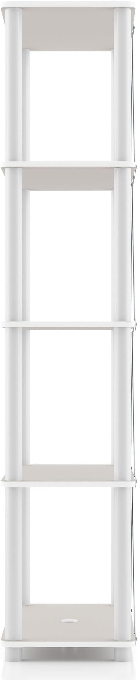 Homes: Inside + Out Apexa Modern 5-Tier Wide Shelving Units, Collectibles Display Shelves, Easy Assembly Standing Shelf, Home Storage Organizer for Living Room, Bedroom, Office, Taupe Grey