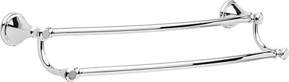 Delta Cassidy (1-Pack) 24'' Double Towel Rack for Bathroom Polished Chrome Double Towel Bar for Bathroom Wall Towel Holder Dual Rod Wall Mounted 79725