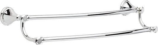 Delta Cassidy (1-Pack) 24'' Double Towel Rack for Bathroom Polished Chrome Double Towel Bar for Bathroom Wall Towel Holder Dual Rod Wall Mounted 79725