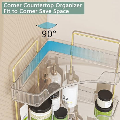 Webetop Corner Bathroom Organizer, 3 Tier Storage for Countertop