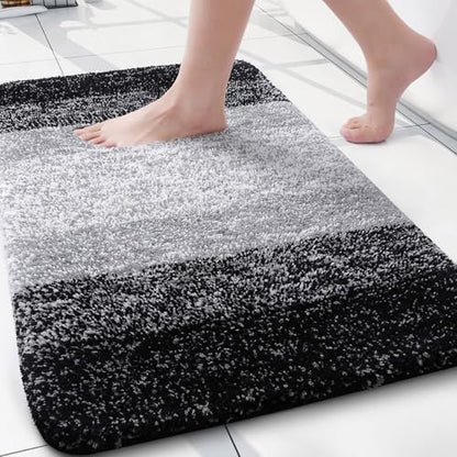 Arotive Microfiber Bathroom Rugs, Shaggy Soft Absorbent Bath Rug, 24x16